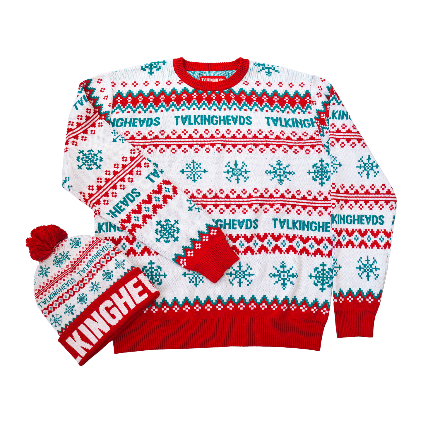 Holiday Sweater & Knit Holiday Beanie Bundle